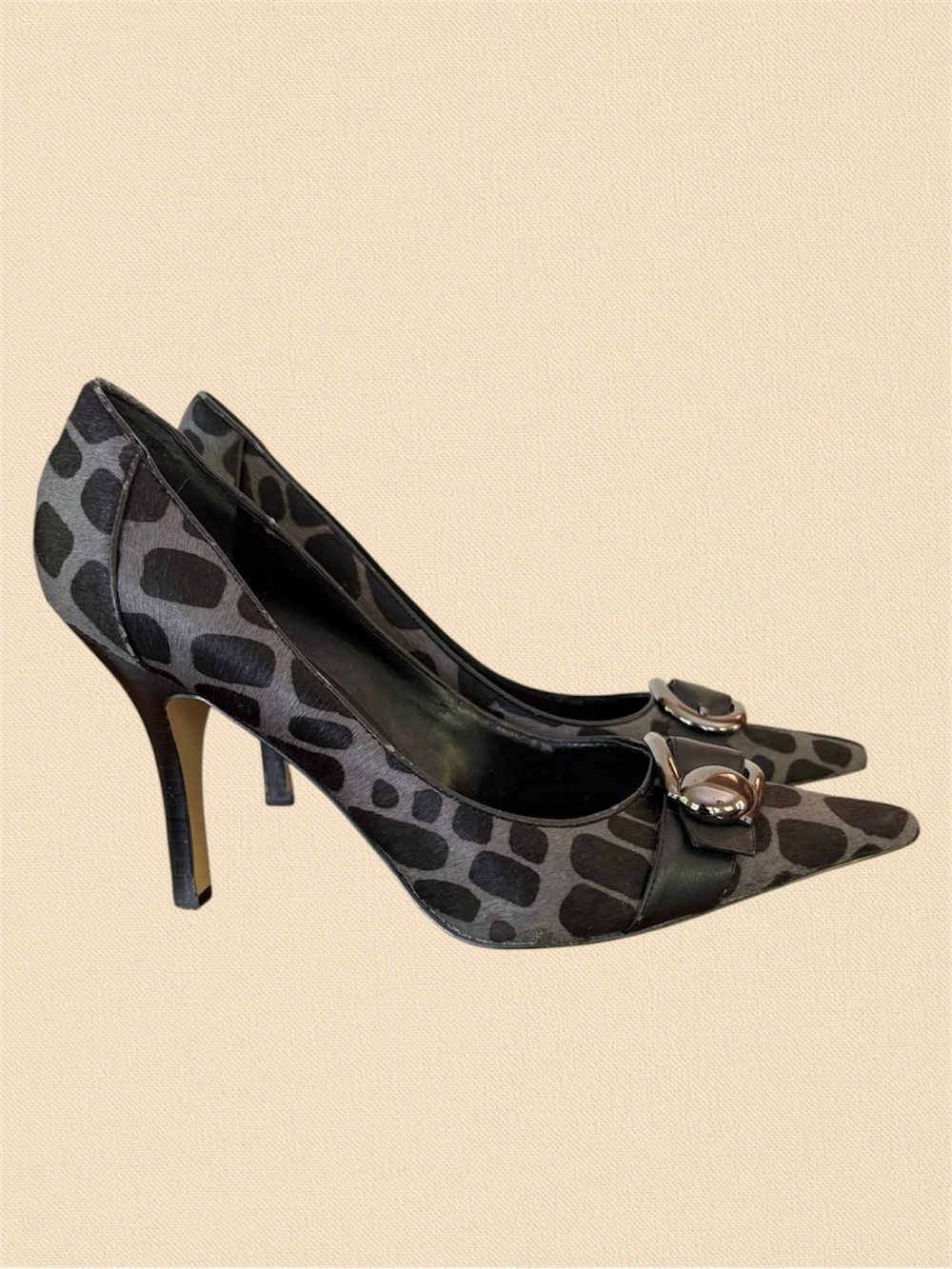 Nine West Animal Print Pointed Toe Pumps | Size 10M | Statement Heels | EUC - Picture 2 of 4